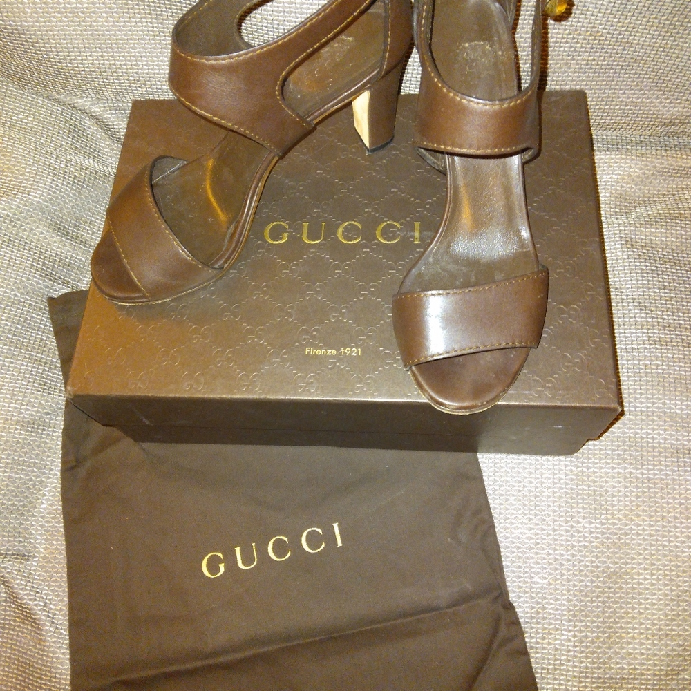 Lifford Cocoa Gucci Ankle Sandals